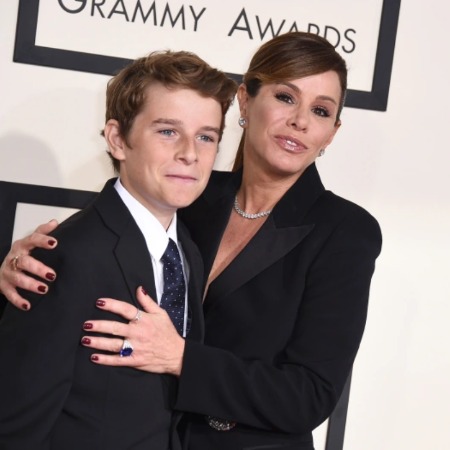 Edgar Cooper Endicott with his mother Melissa Rivers at Grammy Awards.